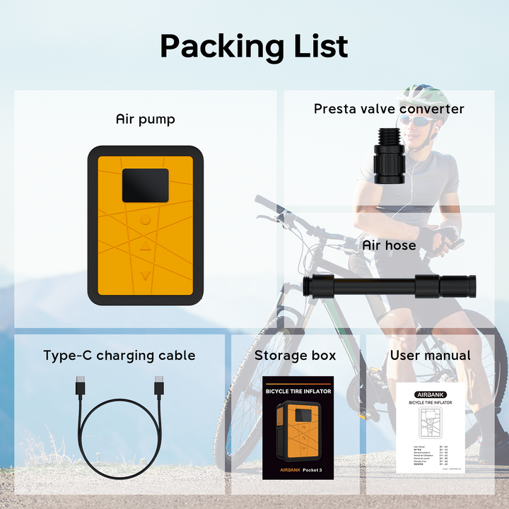 AIRBANK POCKET 3 Waterproof Mini Bike Pump